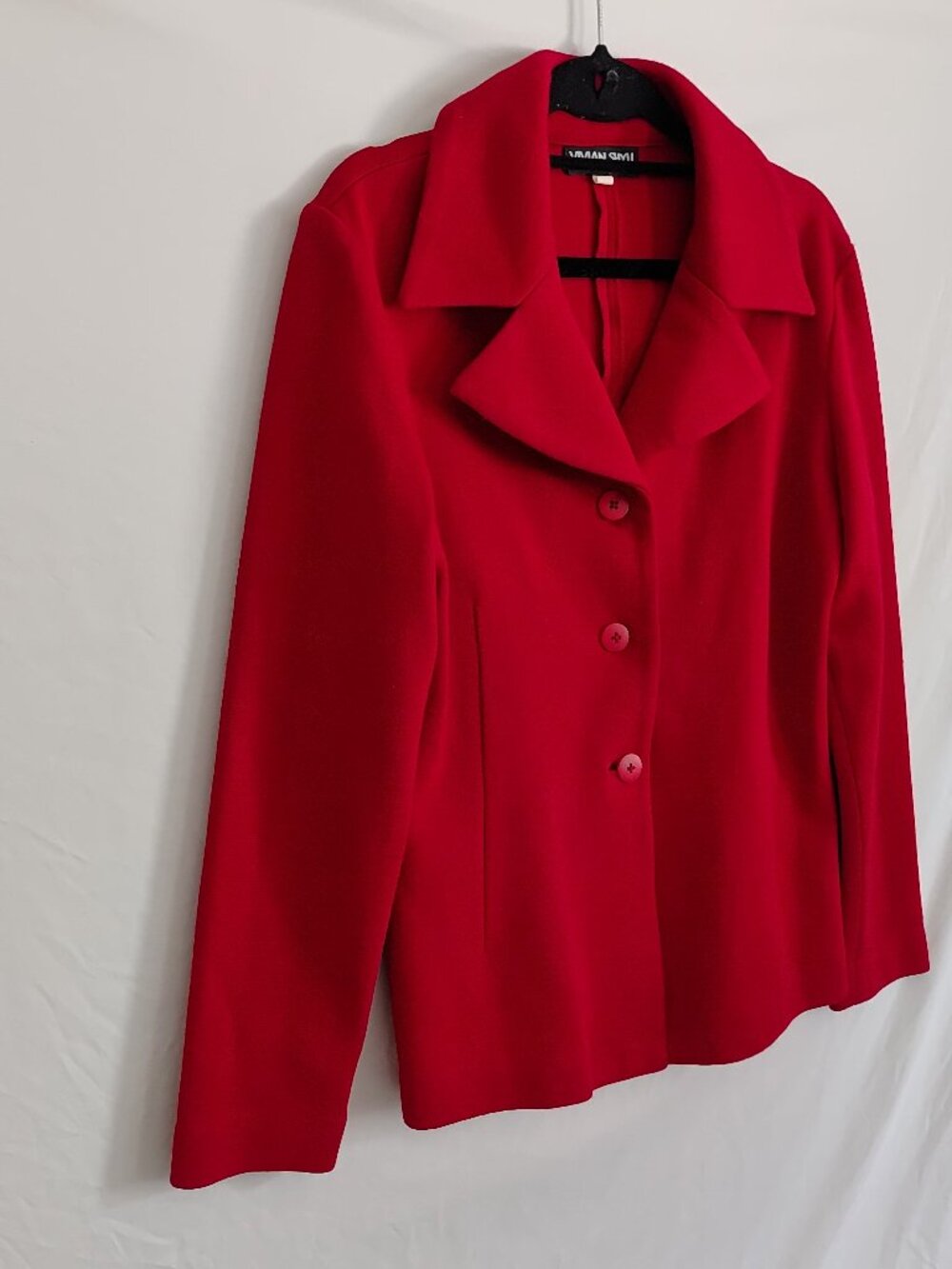 Vintage Vivian Shyu Wine Red Wool Blend Short Jacket Made in Canada Size 10